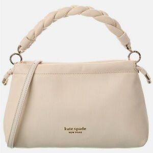Kate Spade Beige Shoulder Bag with Braided Handle